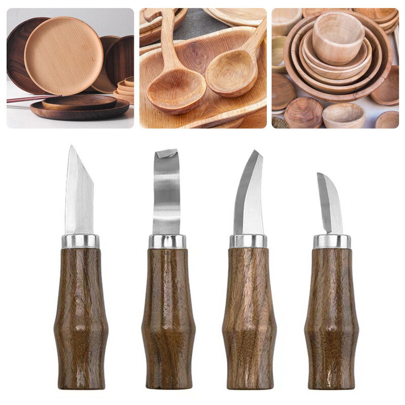 Cuțit pentru sculptură în lemn, 1/7 buc. Cuțit sculptural cu mâner rotund, cuțit profesional multifuncțional pentru prelucrarea lemnului, instrumente de sculptură manuală