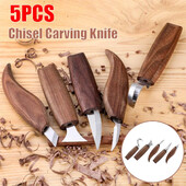 5/1 tk peitel nikerdusnuga puulõige DIY käsitsi puidu nikerdamise tööriistad puunikerduslõikur Noad koorimine puidutöötlemislusikas Käsitööline