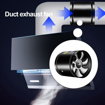 Тръбен вентилационен вентилатор 4/8-инчов тръбен изпускателен вентилатор Въздушен вентилатор Безшумен мини аспиратор С нисък шум Стенен вентилатор за баня, тоалетна Вентилатори за канали