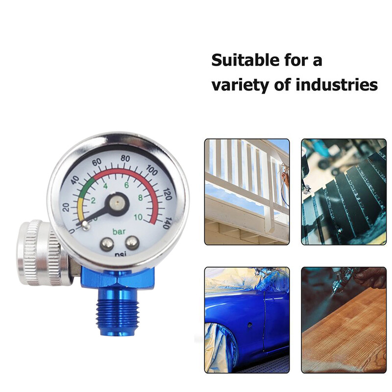 G1/4-tolline pihustuspüstoli reguleerimine õhurõhu regulaatori mõõtur autode remonditööstus, värvimistööriist pihustuspüstoli tarvikud pneumaatilised tööriistad