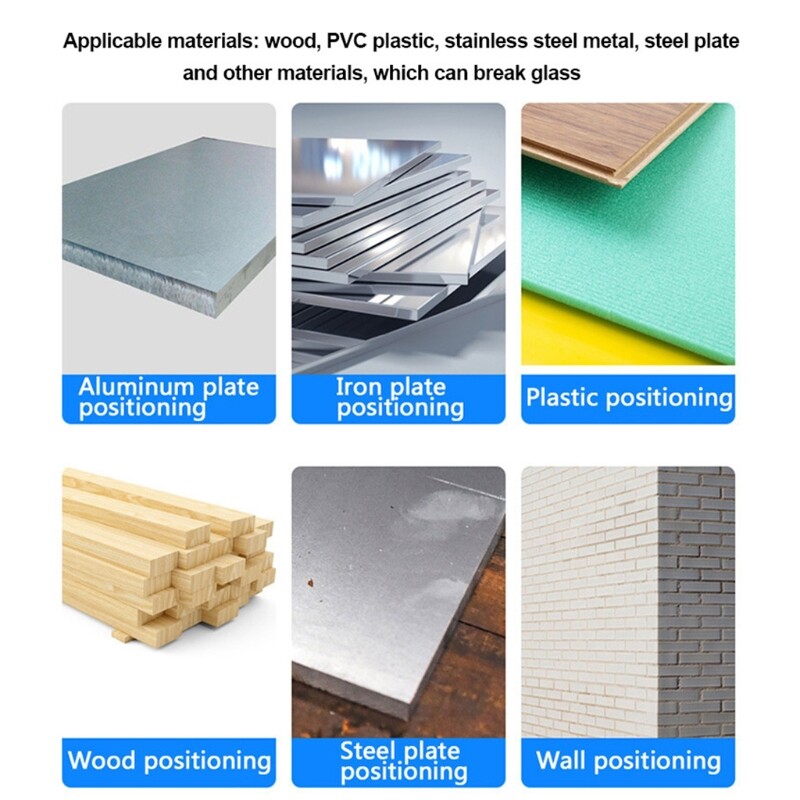 Sidabrinės juodos spalvos universalus automatinis centrinis perforatoriaus lokatorius, skirtas ženklinti metalo įrankį, skirtą gręžimo skylių langų pertraukiklio padėties nustatymui