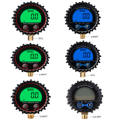 200//250/255 Psi digitális légnyomásmérő nagynyomású menet 1/8"NPT /1/4" NPT / M11