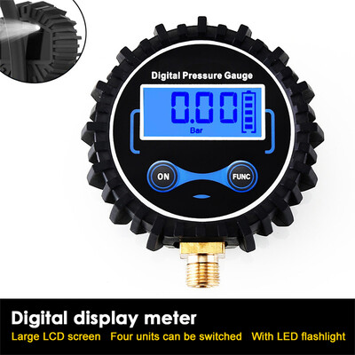 0-200PSI mjerač tlaka zraka Dial Meter Tester Bakrena guma Digitalni mjerač tlaka u gumama Alat za automobil Kamion Bicikl Auto Auto Guma