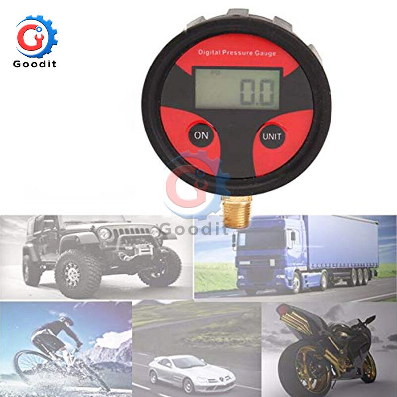 0-200PSI mjerač tlaka zraka Dial Meter Tester Bakrena guma Digitalni mjerač tlaka u gumama Alat za automobil Kamion Bicikl Auto Auto Guma
