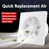 4"6"8" väljatõmbeventilaator Energiasäästlik seinale paigaldatav õhutusventilaator sääsevastase disainiga ventilaatori väljatõmbeventilaator vannitoa köögi-WC jaoks