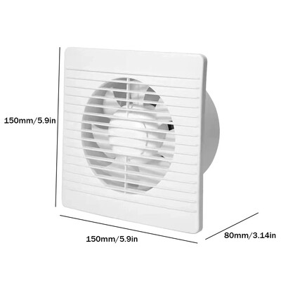 4"6"8" väljatõmbeventilaator Energiasäästlik seinale paigaldatav õhutusventilaator sääsevastase disainiga ventilaatori väljatõmbeventilaator vannitoa köögi-WC jaoks
