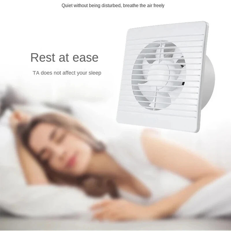 Ventilator de evacuare de 4"6"8" Ventilator de ventilație montat pe perete, cu economie de energie, design anti-țânțari Ventilator extractor pentru baie, bucătărie, toaletă