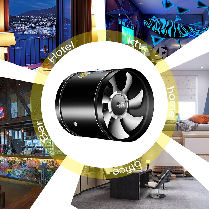 Ventilator de evacuare pentru baie, metal, 4 6 8 inch, 2800 rpm, ventilator de perete pentru toaletă, ventilator de bucătărie cu zgomot redus, pentru toaletă de baie