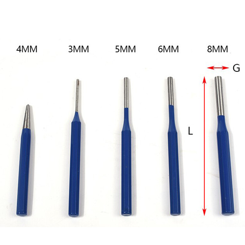 Set de instrumente de cioplit din oțel aliat, 1 buc. Set de poansonuri cu percuție de dimensiuni multiple