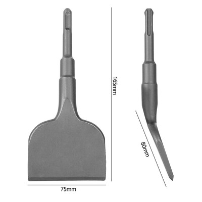 Dalta de 15° 75 mm lățime Sds Plus ciocan electric daltă unghiulară grea îndoită țiglă lungime daltă unghi 165 mm