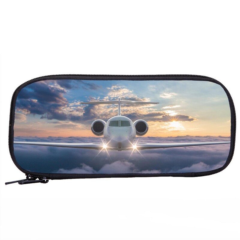 Νέα τσάντα μολυβιού αεροπλάνου, έγχρωμη εκτύπωση εικόνων, τρισδιάστατη τσάντα μολυβιού, παιδική, φοιτητική τσάντα μολυβιού 