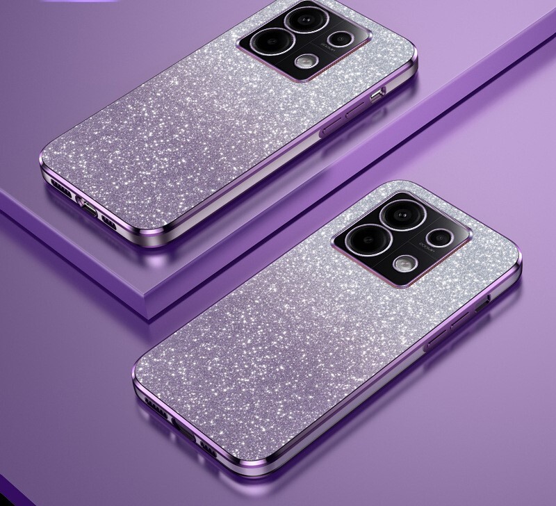 Tinka mobiliojo telefono dėklui Redmi note13Pro K70 gradiento blizgesys 12C6D galvanizavimas 11S apsauginis dangtelis nuo kritimo 10 9A