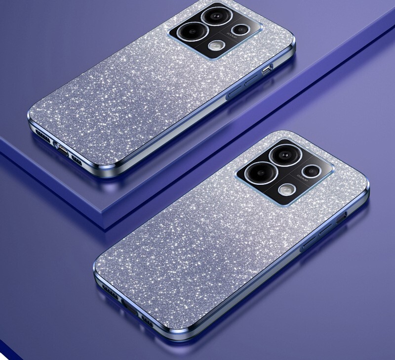 Tinka mobiliojo telefono dėklui Redmi note13Pro K70 gradiento blizgesys 12C6D galvanizavimas 11S apsauginis dangtelis nuo kritimo 10 9A