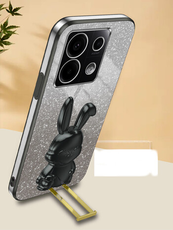 Подходящ за калъф за мобилен телефон Xiaomi 14Pro lever rabbit holder Redmi note13 галванопластика K60 градиент блясък 12 комплекта