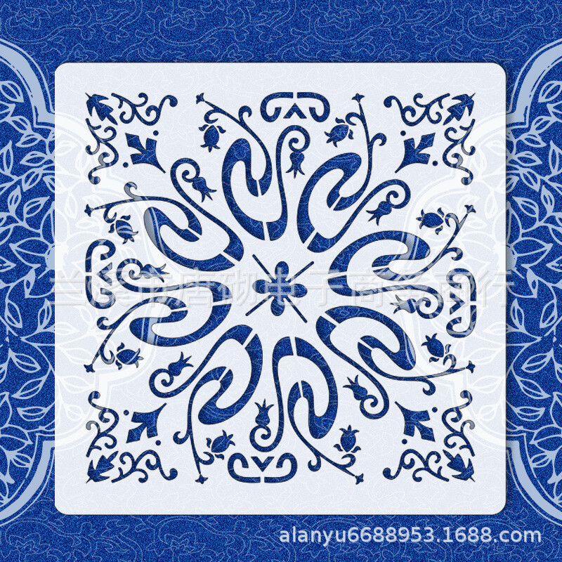 Trans-Border Mandala Mandala Σετ σπρέι για ζωγραφική τοίχων Χειροποίητη διακόσμηση Πρόσθετο πρότυπο ζωγραφικής για γκράφιτι