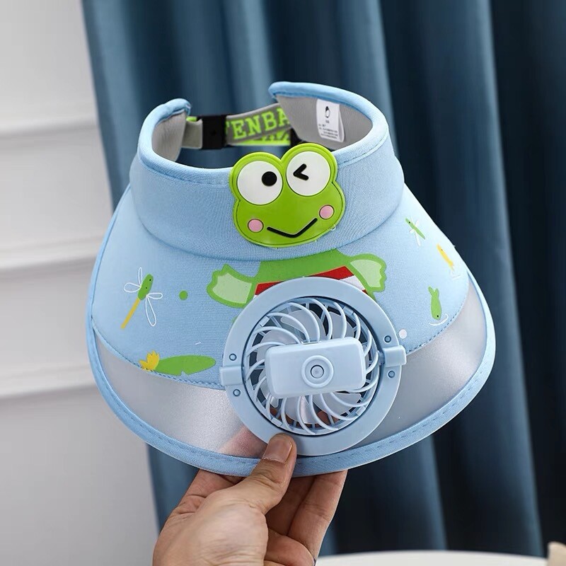 Pălărie de soare pentru copii cu evantai pentru băieți și fete cu boruri mărite de vară nouă pălărie de soare goală de desene animate pentru adulți