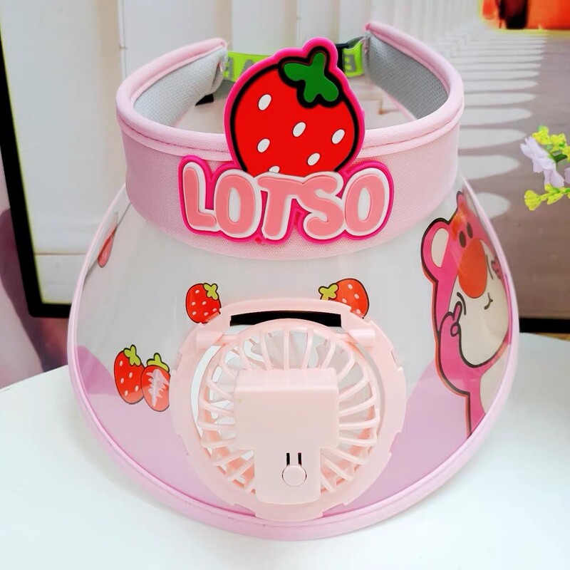 Pălărie de soare pentru copii cu evantai pentru băieți și fete cu boruri mărite de vară nouă pălărie de soare goală de desene animate pentru adulți