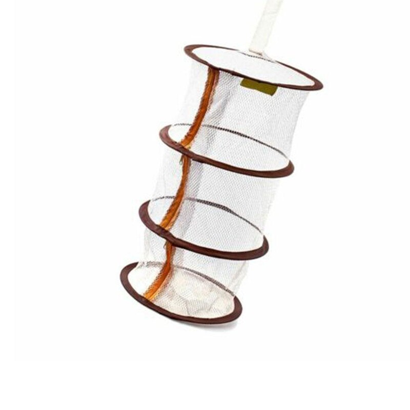 Liemenėlės džiovinimo krepšelis su užtrauktuku 3 sluoksnių džiovinimo lentynos tinklelis Daugia tinklelio džiovinimo krepšelis žolelių sulankstomas sauso stovo tinklinio maišelio pakabinamas krepšelis