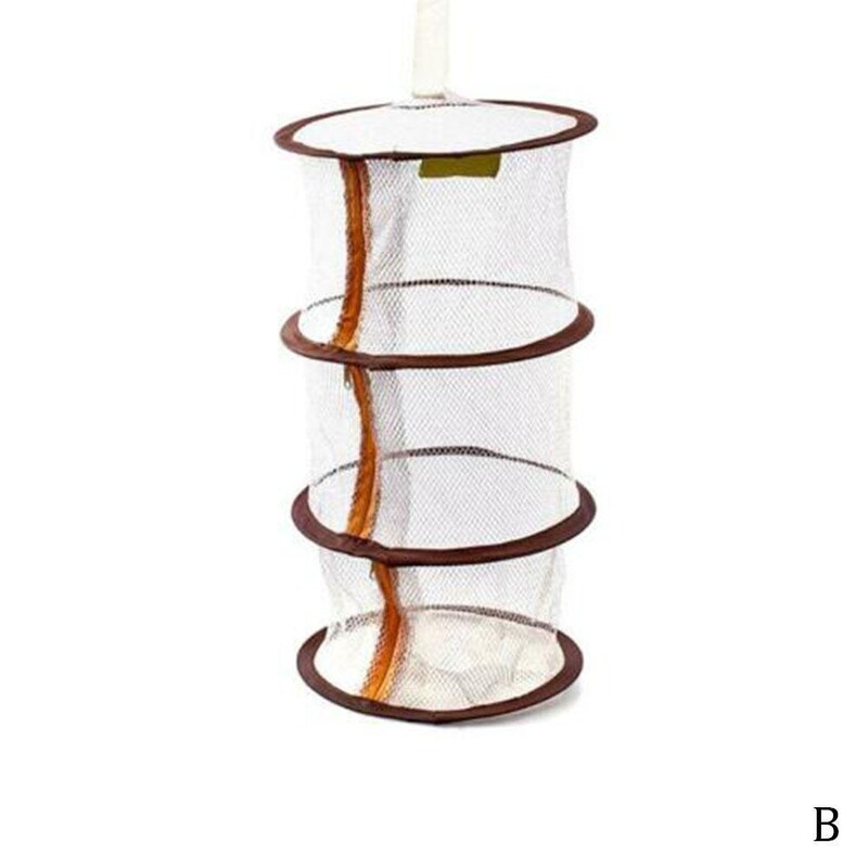 Liemenėlės džiovinimo krepšelis su užtrauktuku 3 sluoksnių džiovinimo lentynos tinklelis Daugia tinklelio džiovinimo krepšelis žolelių sulankstomas sauso stovo tinklinio maišelio pakabinamas krepšelis