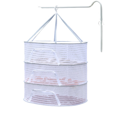 Sulankstomas džiovinimo tinklelis 1-3 sluoksnių vėjui atsparus užtrauktukas Žuvies vaisių džiovinimo lentynėlė Didelės talpos džiovinimo laikiklis, skirtas lauke