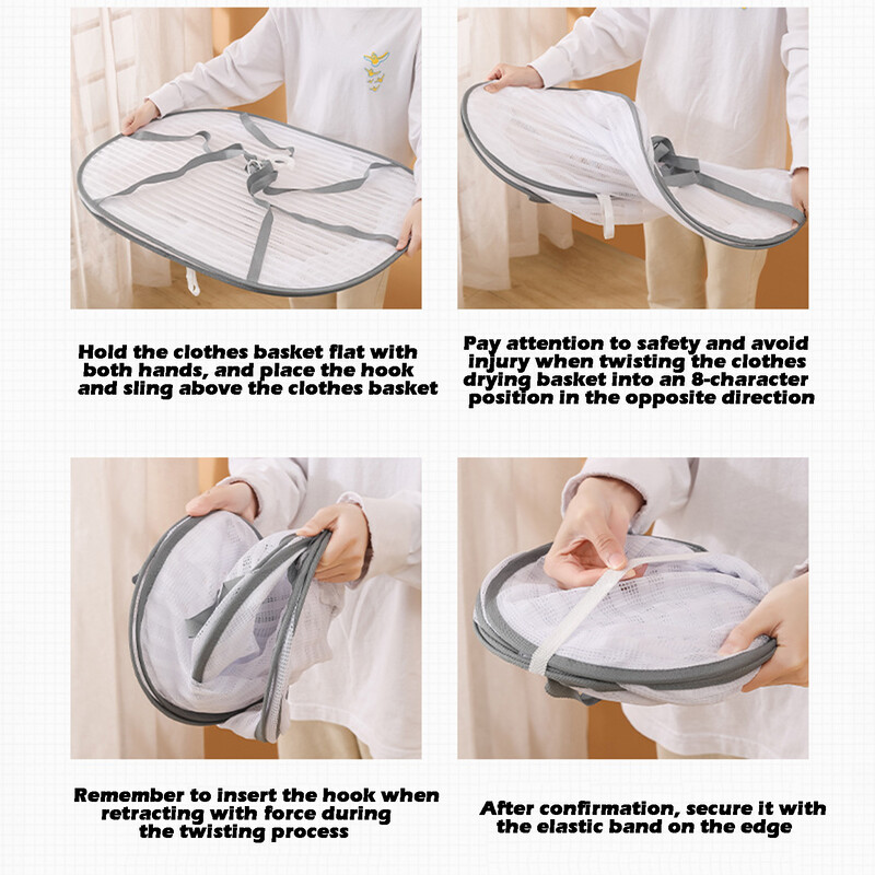 Sulankstomas džiovinimo tinklelis 1-3 sluoksnių vėjui atsparus užtrauktukas Žuvies vaisių džiovinimo lentynėlė Didelės talpos džiovinimo laikiklis, skirtas lauke