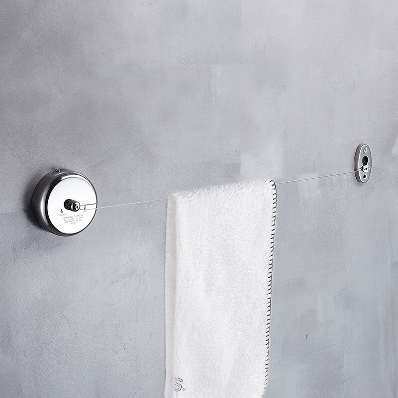 Seinale kinnitatav riietusliin Tuulekindel 2,8 m reguleeritava tugevusega nailon Vastupidav libisemisvastane kuivatusrest, köis pesu