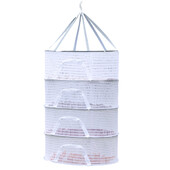 4 sluoksnių džiovinimo tinklelio žolelės su užtrauktukais Žuvies pakabinamas krepšelis Sulankstomas smulkiagrūdis tinklelis, skirtas žuvims/daržovėms/vaisiams/žolėms džiovinti