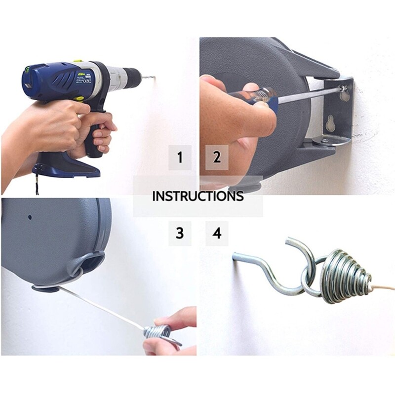 12/15 m reguleeritav riidenöör, vabalt sissetõmmatav teleskoop, löögita julge, nähtamatu kuivatusrest pesukorder 29EF