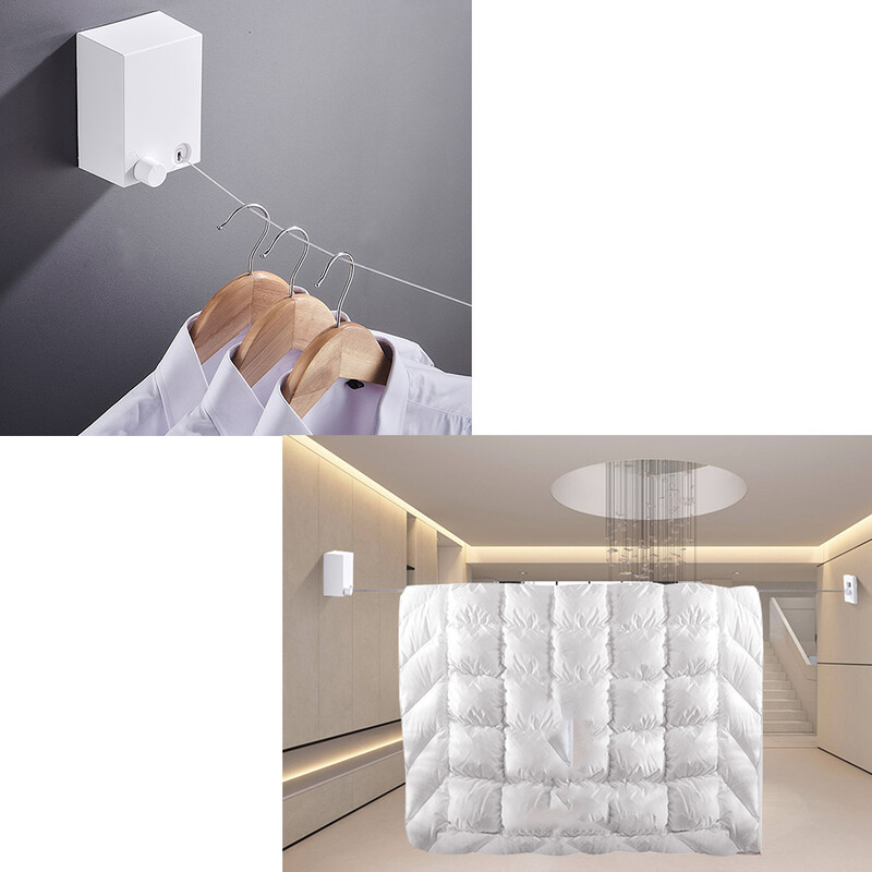 Siseruumides väljas sissetõmmatav pesunöör 4M rõdu Nähtamatud kuivatusnöörid Pesupesu Riidepuu riidepuu pesukuivatusnöör Seinale kinnitatav