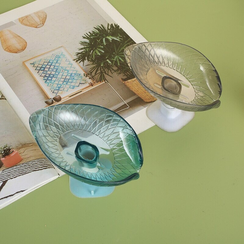 1 buc. Ventuză în formă de frunze de scurgere cutie de săpun de toaletă suport de depozitare pentru vase de săpun Suport de săpun de toaletă perforat