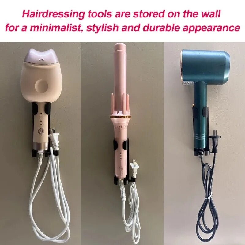 Lokkimise juuste sirgendaja hoidik Lokkimisaluse konksud Seinale kinnitatav fööni konksud vannitoa majapidamistarvete jaoks