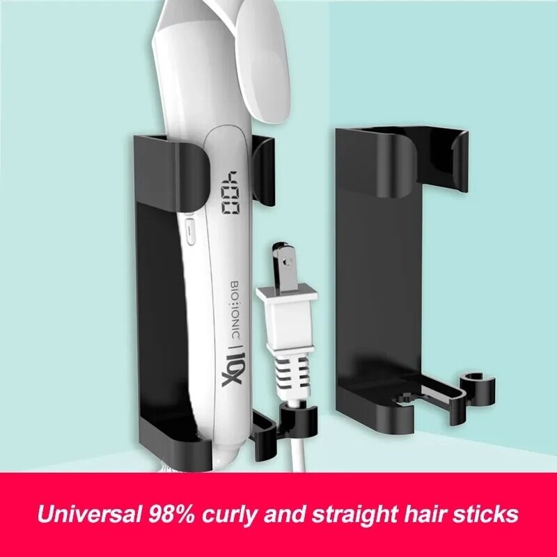 Lokkimise juuste sirgendaja hoidik Lokkimisaluse konksud Seinale kinnitatav fööni konksud vannitoa majapidamistarvete jaoks