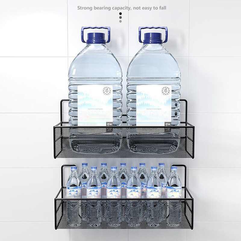 Raft de baie montat pe perete Duș Raft pentru șampon Accesorii pentru toaletă Coș de depozitare pentru condimente Coș de depozitare pentru bucatarie gratuit Organizator pentru baie