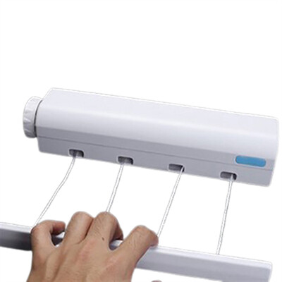 Ištraukiama patalpų skalbinių virvė džiovinimo kabykla prie sienos tvirtinama drabužių džiovinimo lentynėlė vonios kambariui nematoma drabužių linija