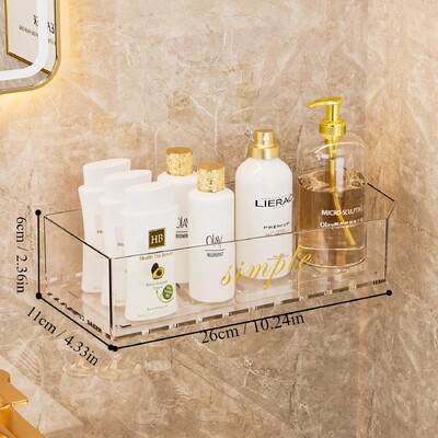1 tk Kerge luksuslik akrüülist hoiurest WC kraanikauss kosmeetikatoodete hoiukast Vannitoa panipaik