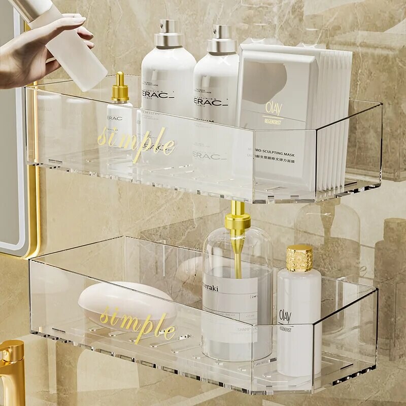 1 tk Kerge luksuslik akrüülist hoiurest WC kraanikauss kosmeetikatoodete hoiukast Vannitoa panipaik