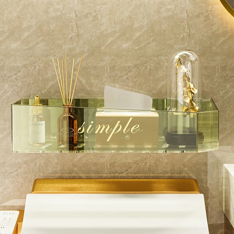 1 tk Kerge luksuslik akrüülist hoiurest WC kraanikauss kosmeetikatoodete hoiukast Vannitoa panipaik