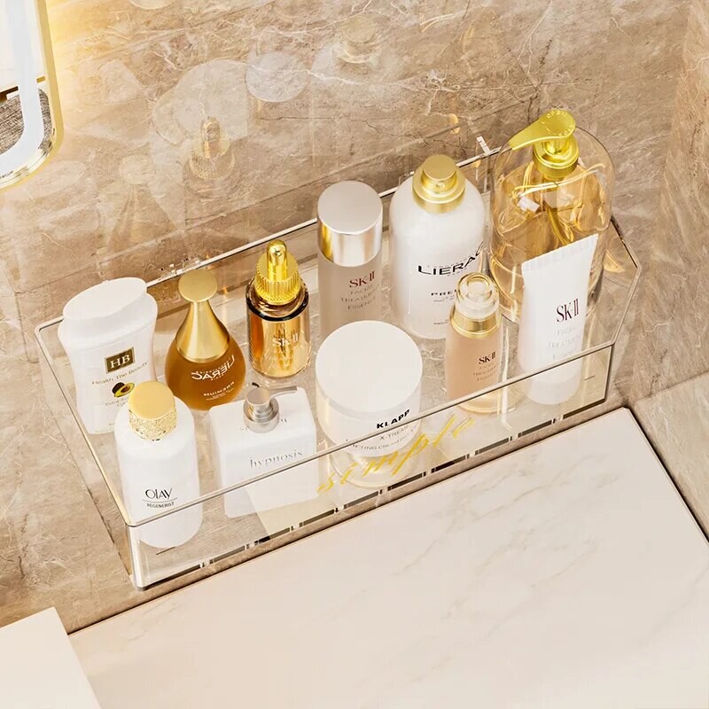 1 tk Kerge luksuslik akrüülist hoiurest WC kraanikauss kosmeetikatoodete hoiukast Vannitoa panipaik