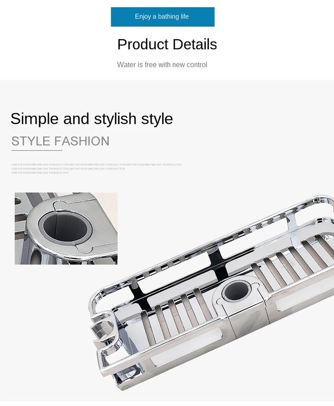 Multifunktsionaalne kodukaunistamise korraldaja Vannitoa tõstevarras eemaldatav alus, puurimisseebi hoidja duširiiul hoiuraami alus