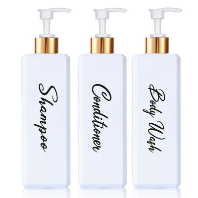 Punjivi dozator šampona i regeneratora s pumpicom za tuširanje, šampon za regeneraciju, losion, bočica za sapun