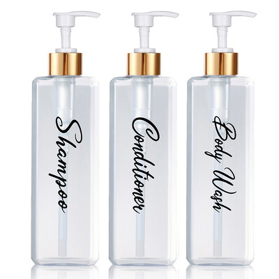 Punjivi dozator šampona i regeneratora s pumpicom za tuširanje, šampon za regeneraciju, losion, bočica za sapun