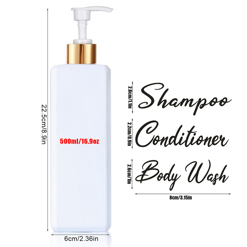 Punjivi dozator šampona i regeneratora s pumpicom za tuširanje, šampon za regeneraciju, losion, bočica za sapun