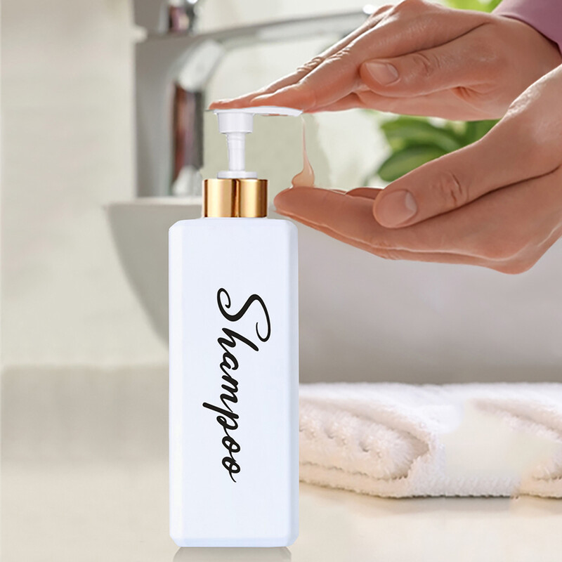 Punjivi dozator šampona i regeneratora s pumpicom za tuširanje, šampon za regeneraciju, losion, bočica za sapun