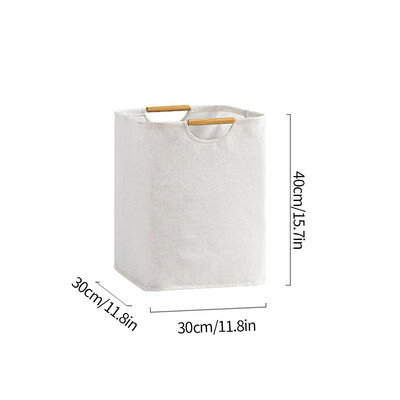 Puuvillane linane määrdunud pesukorv kokkupandav ümmargune veekindel vahend kopp riided laste mänguasi kodukäepide takistab hoiustamist