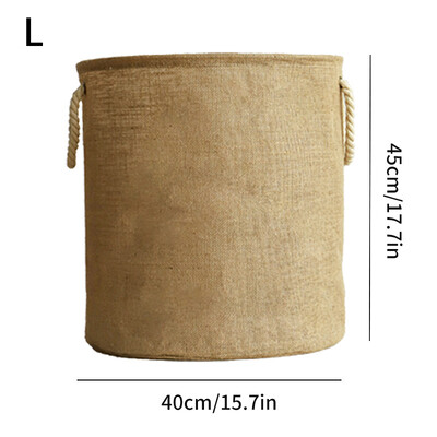 Puuvillane linane määrdunud pesukorv kokkupandav ümmargune veekindel vahend kopp riided laste mänguasi kodukäepide takistab hoiustamist