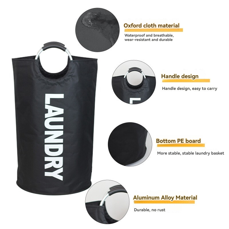 Avaleht Suure mahutavusega riiete hoiukott Oxfordi riidest pesukott Ümmarguse käepidemega määrdunud pesu hoiukorv