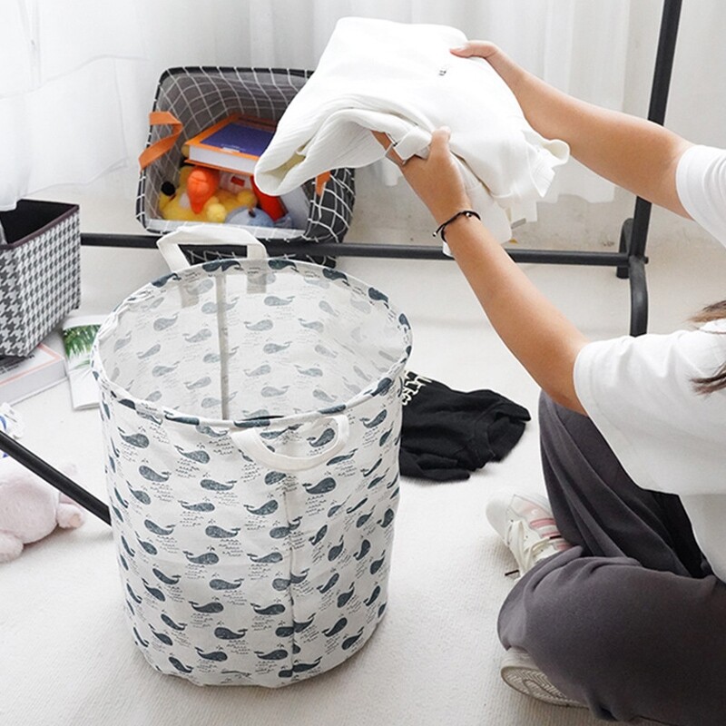 Coș de rufe pliabil Haine murdare Coș de rufe Coș de rufe jucării Organizator de depozitare găleată Coșuri de mare capacitate Geantă japoneză de rufe