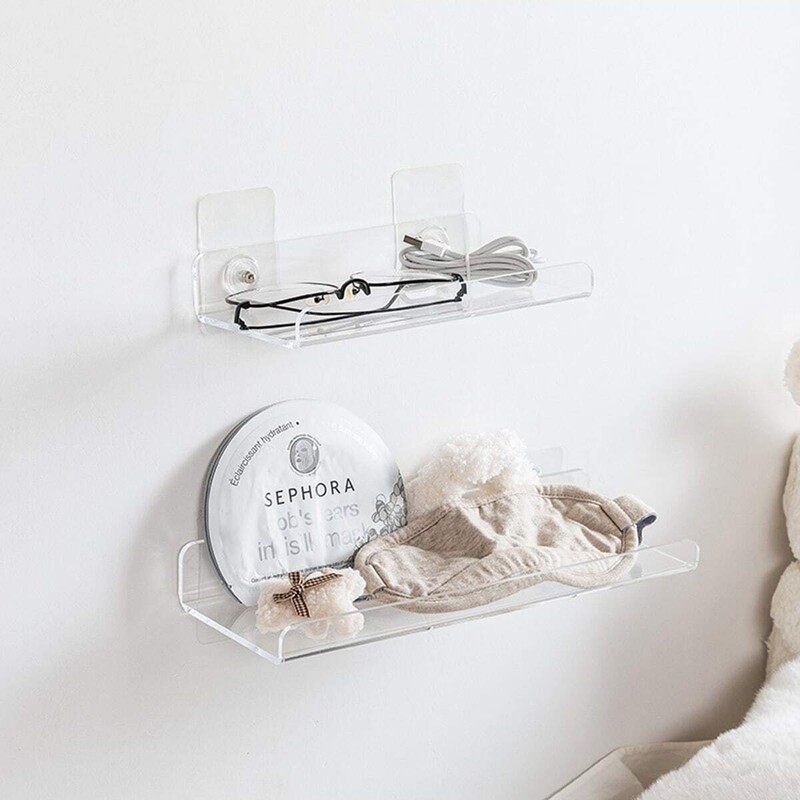 1 tk-akrüülist seinariiul Kuvariiul, seinale riputatav laud, tasuta punch, vannitualett-köögi hoiurest, tugev vannikleebis