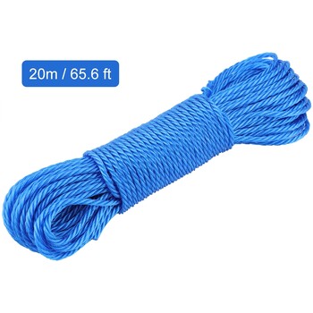 20m Nylon Σχοινί ρούχων 20m Nylon Σχοινί 20m Nylon Rope Lines Cord Lines Clothesline Garden Camping Outdoors Nylon Lines Nylon