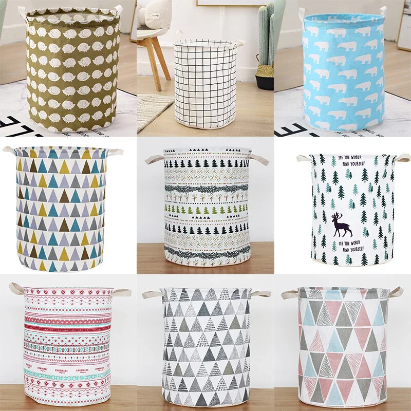 Sulankstomas didelės talpos drabužių laikymo kibiras Nešvarių skalbinių krepšelis Vaikų žaislų krepšelis Namų vandeniui atsparus organizatorius su rankenomis